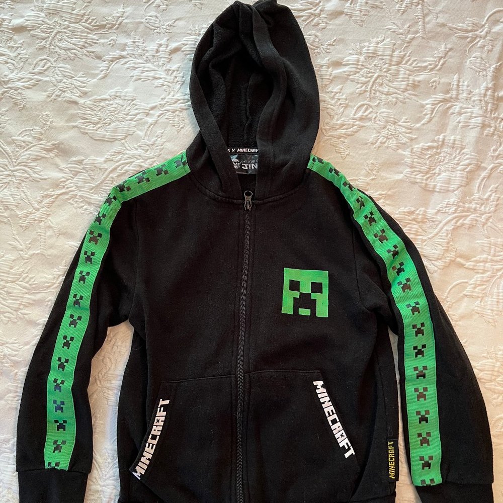 Jinx Mojang Minecraft Creeper Zip-Up Hoodie - Size S